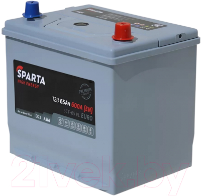 Автомобильный аккумулятор SPARTA High Energy Asia Евро 600А / 6СТ-65 0 SP HE A (65 А/ч)