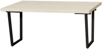 Обеденный стол Millwood Лофт Уэльс 180x80x75 (дуб белый Craft/металл черный) - 