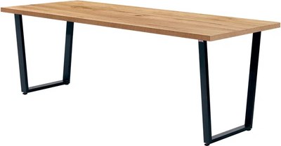 Обеденный стол Millwood Лофт Уэльс 180x80x75 (дуб золотой Craft/металл черный) - 