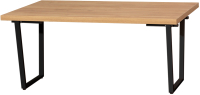Обеденный стол Millwood Лофт Уэльс 180x80x75 (дуб золотой Craft/металл черный) - 