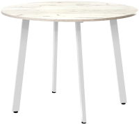 Обеденный стол Millwood Шанхай Л18 D1100 (дуб белый Craft/металл белый) - 