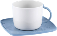 Чашка с блюдцем Gipfel Austin 51693 (белый/голубой) - 