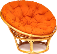 Кресло садовое Tetchair Papasan 23/01 W с подушкой (мед/оранжевый) - 