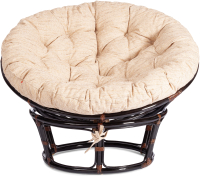 Кресло садовое Tetchair Papasan 23/01 W с подушкой (античный черно-коричневый/стар) - 