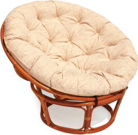 Кресло садовое Tetchair Papasan 23/01 W с подушкой (коньяк/ткань старт) - 