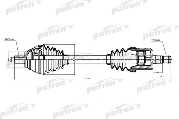 Приводной вал Patron PDS6876