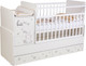 Детская кроватка Фея Бегемотик 1100 / 0001033.9.15 (белый) - 