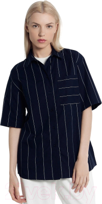 Рубашка Mark Formelle 112682/1 (р.170-84-90, белая полоска на темно-синем)