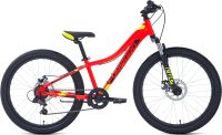 Велосипед Forward Twister 24 2.0 D 2024 / IB4F47152XRDBGN (красный/ярко-зеленый) - 