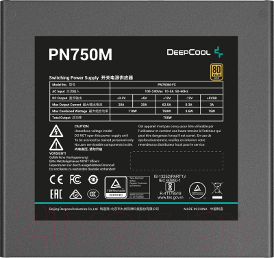 Блок питания для компьютера Deepcool PN750M (R-PN750M-FC0B-EU)