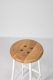 Миниатюра изображения товара Табурет барный Stal-Massiv Button-65 (дуб натуральный/белый)