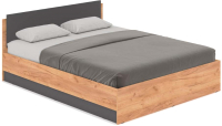 Двуспальная кровать Modern Аманда А16 (золотой дуб/графит) - 