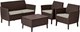 Комплект садовой мебели Keter Salemo 2-sofa Set / 258966 (коричневый) - 