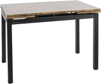Обеденный стол Signal GD017 110-170x74 (орех винтажный/черный матовый) - 