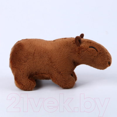 Мягкая игрушка Sima-Land Капибара / 9841188 (темно-коричневый)