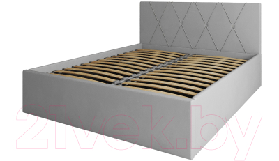 Двуспальная кровать ДСВ Румба 1.6 с подъемным механизмом (серый софт)