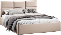 Двуспальная кровать ТриЯ Стелла Тип 1 c ПМ 160x200 (велюр Confetti Cream) - 