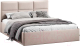 Двуспальная кровать ТриЯ Стелла Тип 1 c ПМ 160x200 (велюр мокко светлый) - 