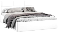 Двуспальная кровать ТриЯ Стелла Тип 1 c ПМ 160x200 (экокожа Polo White) - 
