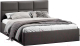 Двуспальная кровать ТриЯ Стелла Тип 1 c ПМ и заглушиной 160x200 (велюр графит) - 