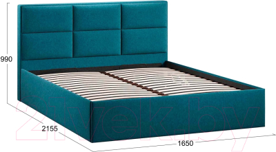 Купить Двуспальная кровать ТриЯ Стелла Тип 1 c ПМ и заглушиной 160x200  