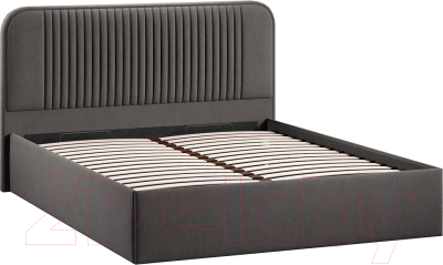 Двуспальная кровать ТриЯ Тиффани Тип 1 c ПМ 160x200 (велюр графит)