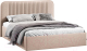 Двуспальная кровать ТриЯ Тиффани Тип 1 c ПМ 160x200 (микровелюр Jercy Cream) - 