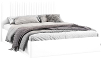 Двуспальная кровать ТриЯ Тиффани Тип 1 c ПМ 160x200 (Экокожа Polo White) - 