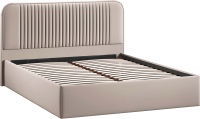 Двуспальная кровать ТриЯ Тиффани Тип 1 c ПМ и заглушиной 160x200 (велюр Confetti Smoke) - 