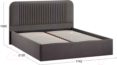 Купить Двуспальная кровать ТриЯ Тиффани Тип 1 c ПМ и заглушиной 160x200  