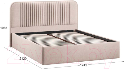 Купить Двуспальная кровать ТриЯ Тиффани Тип 1 c ПМ и заглушиной 160x200  