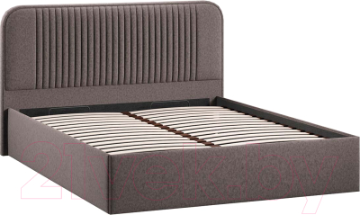 Двуспальная кровать ТриЯ Тиффани Тип 1 c ПМ и заглушиной 160x200 (микровелюр Jercy Stone)