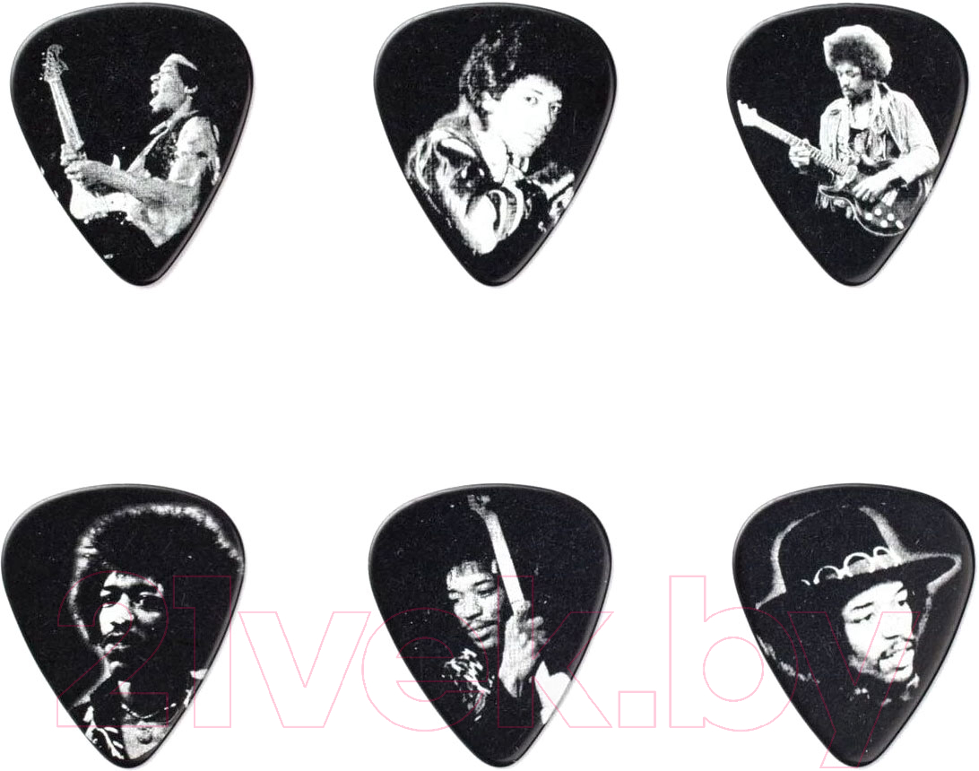 Набор медиаторов Dunlop Manufacturing JHPT05H Jimi Hendrix Silver Portrait