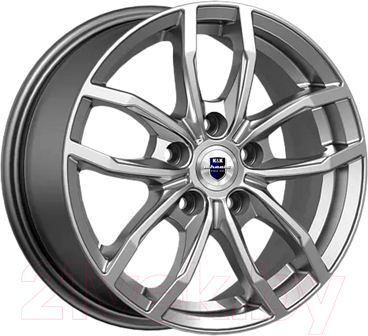 Литой диск K&K Фрост 15x6.5" 5x112мм DIA 57.1мм ET 43мм Дарк платинум