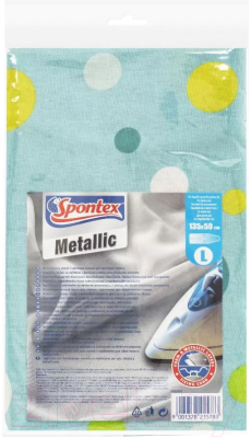 Чехол для гладильной доски Spontex Metallic / 97021582 (L, голубой)