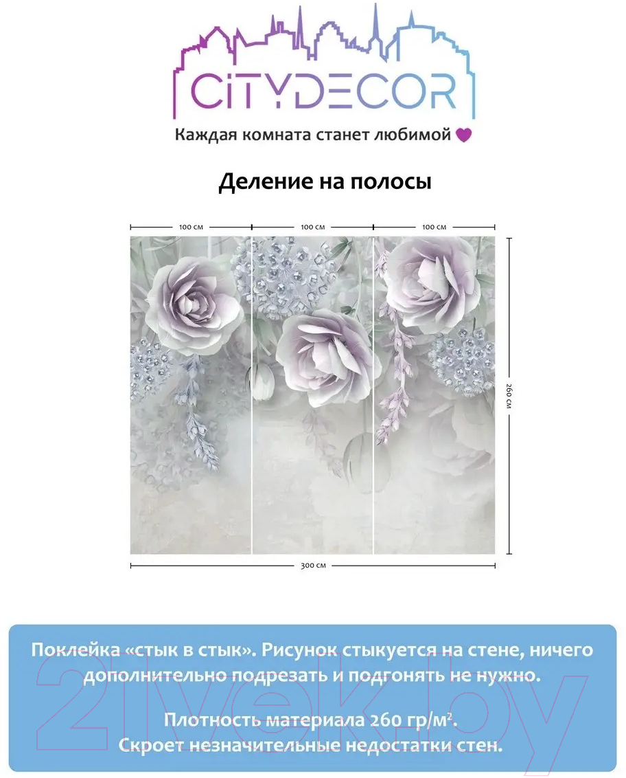 Фотообои листовые Citydecor Абстракция 66