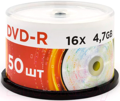 Набор дисков DVD-R Mirex Printable Ink-Jet 4.7Gb 16x / UL130088A1B (50шт)