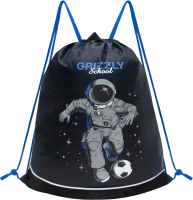 Мешок для обуви Grizzly OM-41-3 (черный/синий) - 