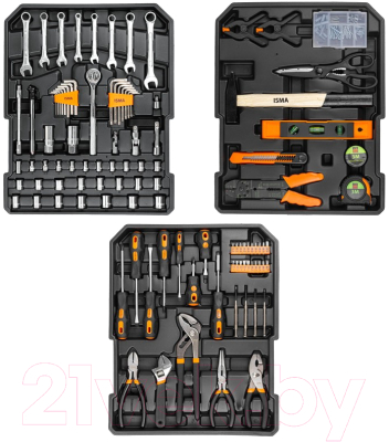Универсальный набор инструментов ISMA 186-3 (186пр)
