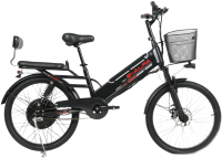 Электровелосипед Samebike Е-Alfa New со стальной рамой SB-E-ALFA500-48/13 (черный) - 