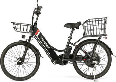 Электровелосипед Samebike Е-Alfa New со стальной рамой SB-E-ALFA500-48/13 (черный) - 