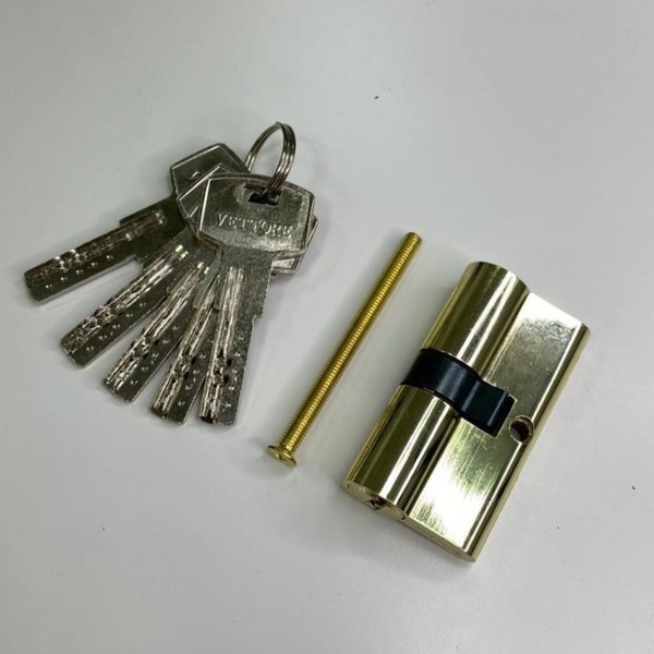 Цилиндровый механизм замка Vettore ZN M60 Z GP 30x30 5кл. (золото)