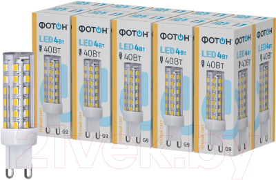 Набор ламп Фотон LED JCD 4W G9 3000K (10шт)