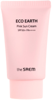Крем солнцезащитный The Saem Eco Earth Pink Sun Cream New (50мл) - 