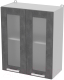 Шкаф навесной для кухни Интерлиния Компо ВШ60ст-720-2дв (бетон портленд) - 