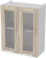 Шкаф навесной для кухни Интерлиния Компо ВШ60ст-720-2дв (дуб серый) - 