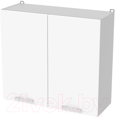 Шкаф навесной для кухни Интерлиния Компо ВШ80-720-2дв (белый платинум)