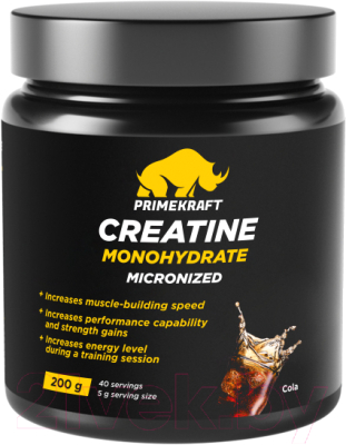 Креатин Prime Kraft Kraft Monohydrate Micronized (200г, кола, банка)