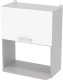 Шкаф навесной для кухни Интерлиния Компо ВШ60-720-1дг МП (белый платинум) - 