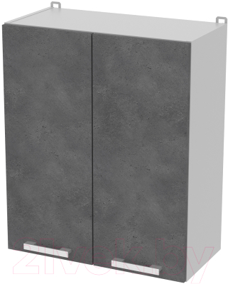 Шкаф навесной для кухни Интерлиния Компо ВШС60-720-2дв (бетон портленд)